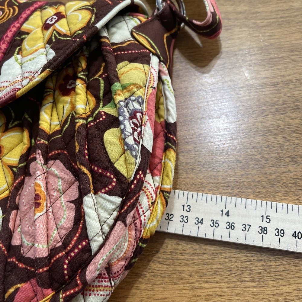 Vera Bradley Buttercup Saddle Up Bag-Crossbody-Shoulder Bag-Silver Ring - Picture 10 of 10